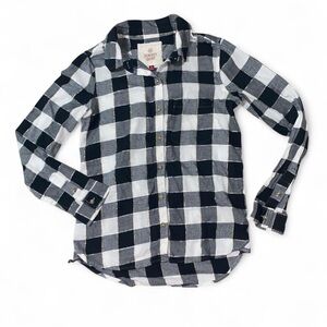 Plaid button-up shirt